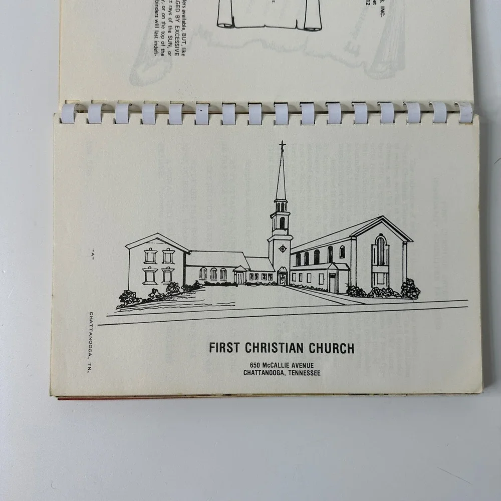 First Christian‎ Church Cookbook Chattanooga Tennessee 1978 Vintage Recipes